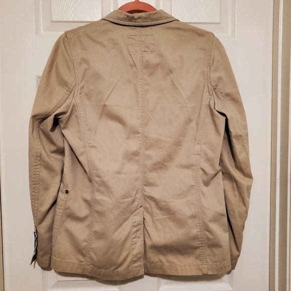 Vintage Womens Ralph Lauren Casual Blazer Size 10P,  Tan Cotton Country Jacket - Picture 7 of 13